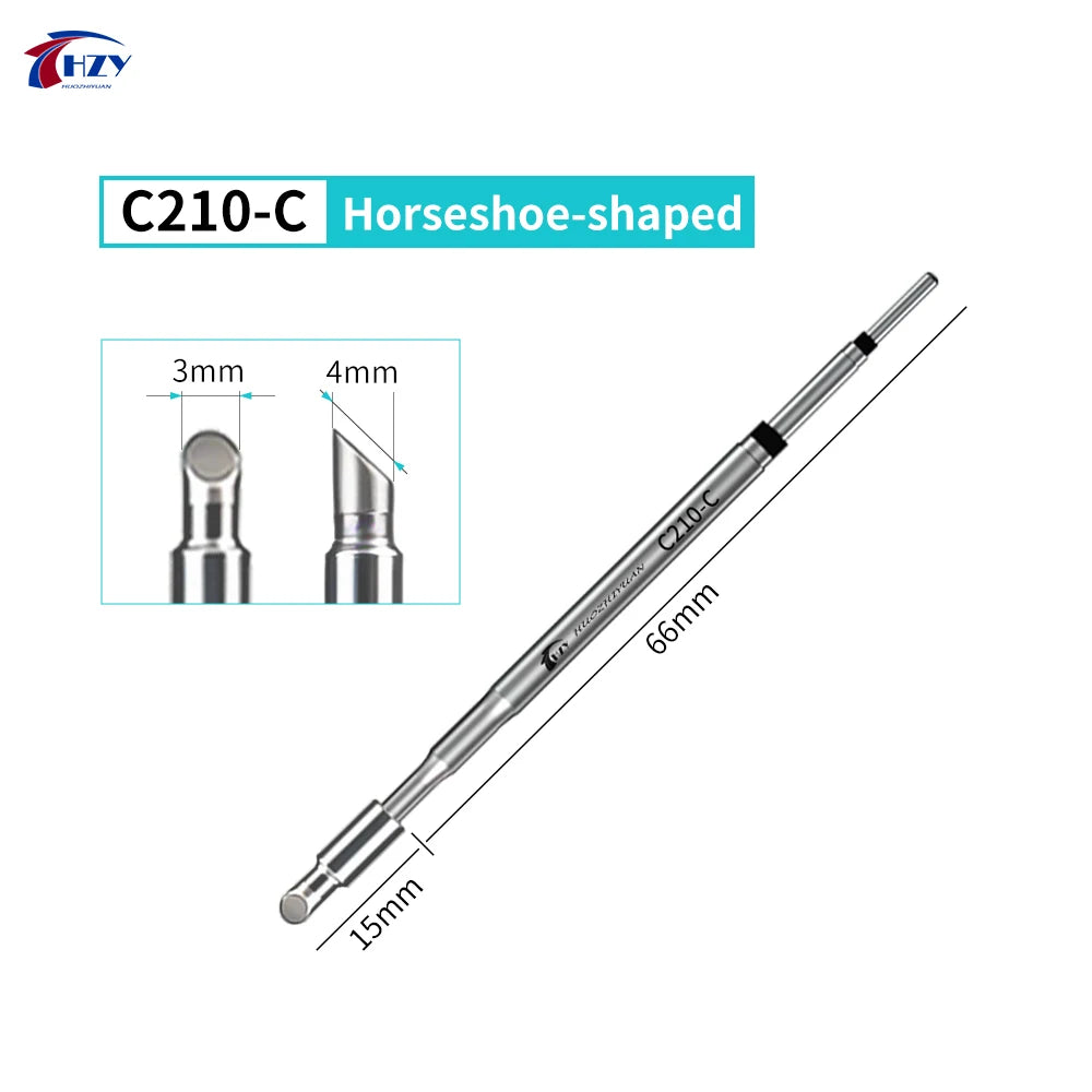 HZY C210 Series Soldering Iron Tips - Replacement Welding Heads for JBC, Sugon T26 & T3602 Stations