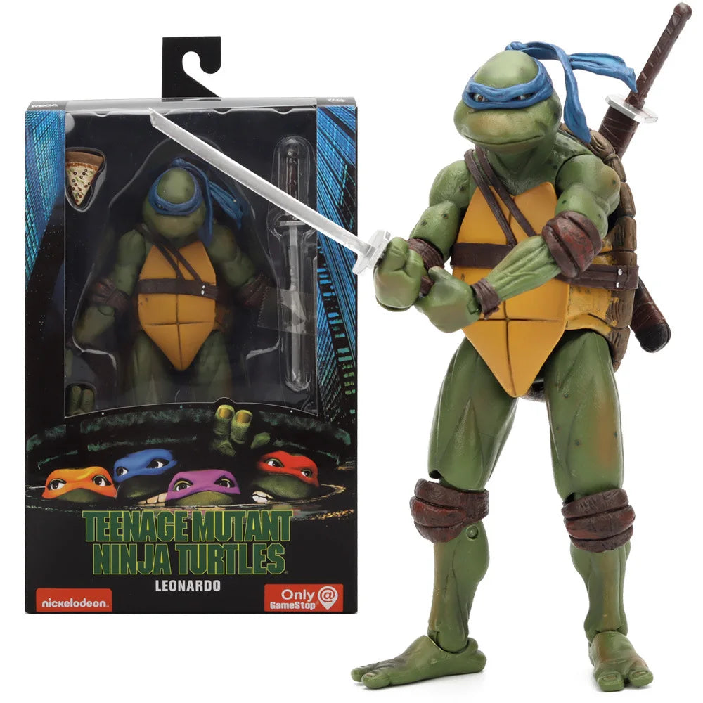 NECA TMNT Action Figure – Movable Teenage Mutant Ninja Turtles Film Edition Model Toy for Kids & Collectors