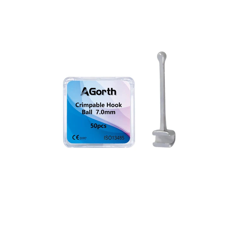 50Pcs Orthodontic Crimpable Hooks Set – Bondable Sliding Long & Short Dental Archwire Bracket Hooks Multi-Function Kit