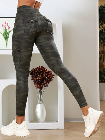 CHRLEISURE Women’s Seamless Yoga Pants – High-Waist Hip-Lifting Leggings with Pockets, Slim Elastic Gym & Fitness Wear
