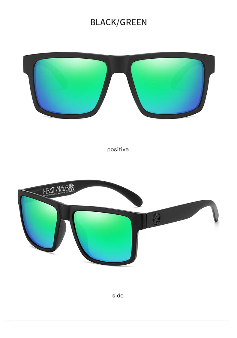 2024 New Heat Wave Luxury Polarized Sunglasses – Square Conjoined Lens, UV400 Protection for Men & Women