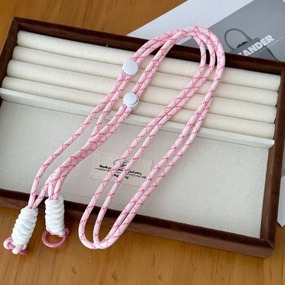 Cute Adjustable Crossbody Bag Chain Strap – Detachable Stripe Shoulder Bag & Phone Hanging Rope Accessory