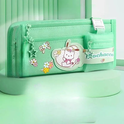 Sanrio Kuromi Pencil Case – Large Capacity Cartoon Stationery Box for Children, Wholesale