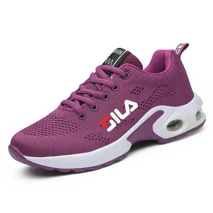 New Women's Running Shoes – Breathable Mesh, Air Cushion Lace-Up Sports Sneakers for Summer
