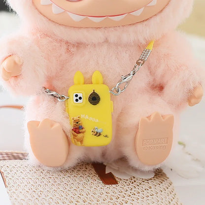 Cartoon Camera Phone Bag for Labubu Crybaby — 10-15cm Cotton EXO Plush Doll Accessories
