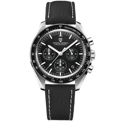 PAGANI DESIGN 2026 Men’s Luxury Quartz Chronograph Watch – AR Sapphire Crystal, Auto Date Speed Wristwatch