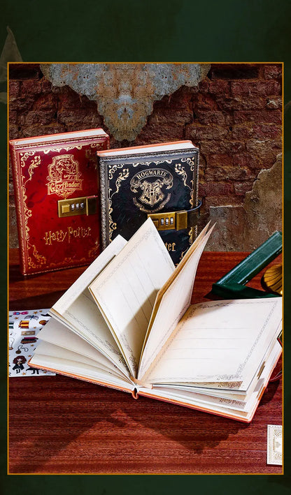 2024 New Harry Potter Four Academy Retro Notebook - A5 Cartoon Log Writing Book, Color Pages, Student & Birthday Gift