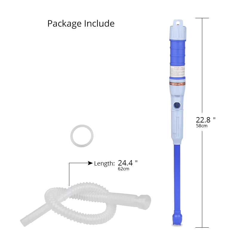 1pc Electric Oil Pump Siphon - Handheld Battery Operated Liquid Transfer Pump for Water, Gas, Petrol Fuel - Portable Car Tools