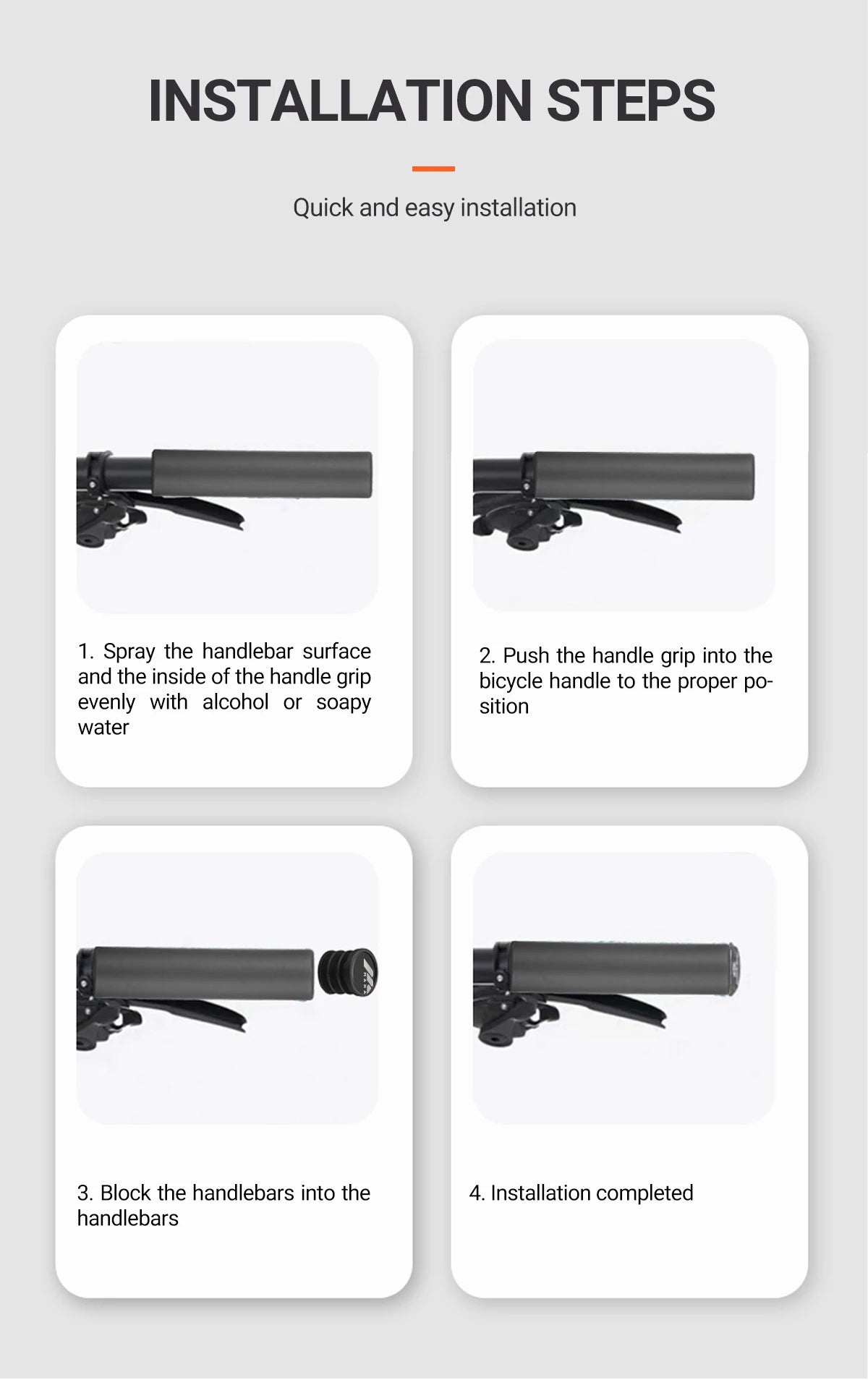 MANA MTB Silicone Bike Grips – Thickened Lightweight Shock-Absorbing Comfortable Bicycle Handlebar Grips