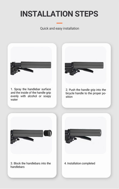 MANA MTB Silicone Bike Grips – Thickened Lightweight Shock-Absorbing Comfortable Bicycle Handlebar Grips