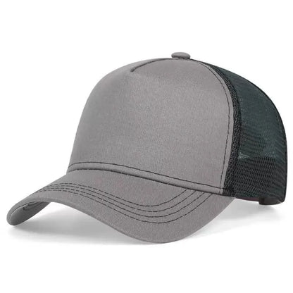 Lightweight Mesh Baseball Cap - Solid Color Breathable Summer Sun Hat for Men & Women