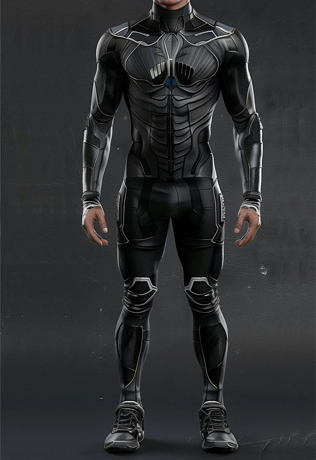 Cyberpunk Mechanical Armor Jumpsuit - Futuristic Steampunk Fighter Cosplay Bodysuit for Halloween & Costume Parties