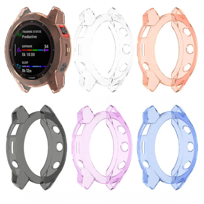 Transparent TPU Protective Case for Garmin Fenix 5/6/7 Series – Soft Slim Watch Cover