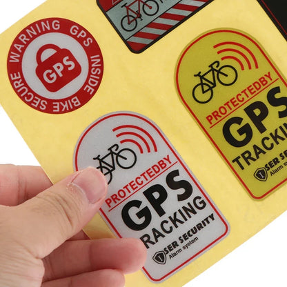 Bicycle & Motorcycle GPS Anti-Theft Sticker – Reflective Waterproof Tracking Warning Paster, Scooter & Bike Accessory