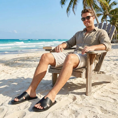 Men's Non-Slip Casual Sandals - Lightweight Wear-Resistant Daily Bathroom & Outdoor Cool Slippers