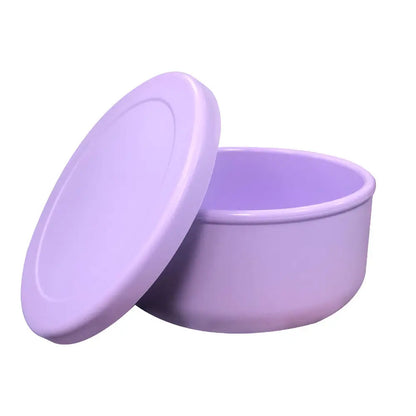 Circular Silicone Lunch Box (250ml/650ml) – Microwave Safe Fresh-Keeping Bento Box for Snacks, Salad & Meal Prep