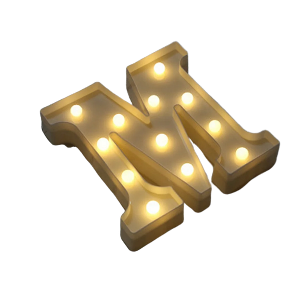 LED Number & Letter Night Light - Luminous A-Z Alphabet & 0-9 Lamp for Party and Wedding Decor