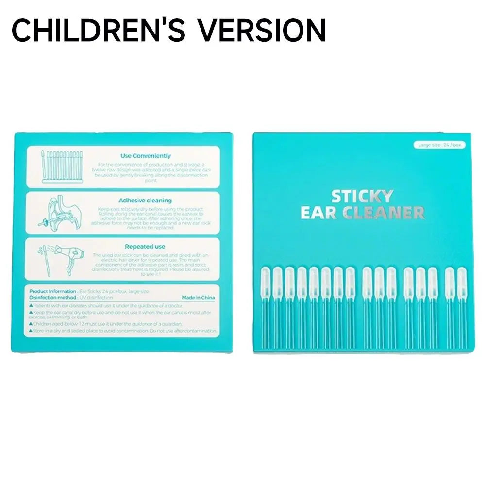24-Piece Sticky Ear Cleaner Set – Soft Silicone Adhesive Ear Picks for Convenient Earwax Removal