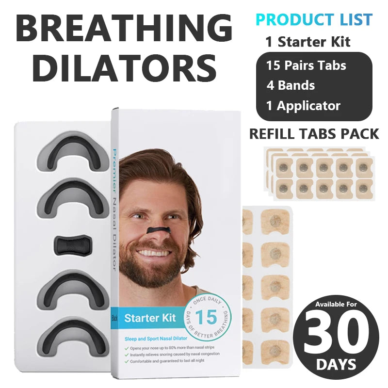 Anti-Snoring Sleep Mouth Tape & Nasal Breathing Dilators Kit – Improve Sleep Quality, Snoring Solution for Men