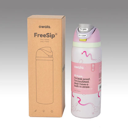 32oz Insulated Stainless Steel Water Bottle with Straw – BPA-Free Sports Bottle, Perfect for Travel