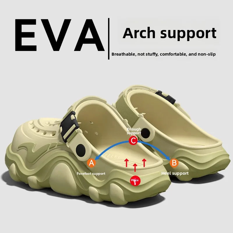 Men’s Arch Support Beach Sandals - Breathable Non-Slip Summer Shoes