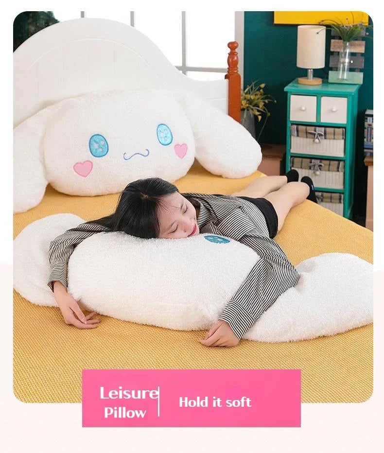 70 / 90 / 110 / 130cm cm Aoger Cinnamoroll Plush Doll – Kawaii Cartoon Stuffed Toy, Car Headrest Pillow & Back Cushion, Birthday Gift