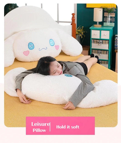 70 / 90 / 110 / 130cm cm Aoger Cinnamoroll Plush Doll – Kawaii Cartoon Stuffed Toy, Car Headrest Pillow & Back Cushion, Birthday Gift