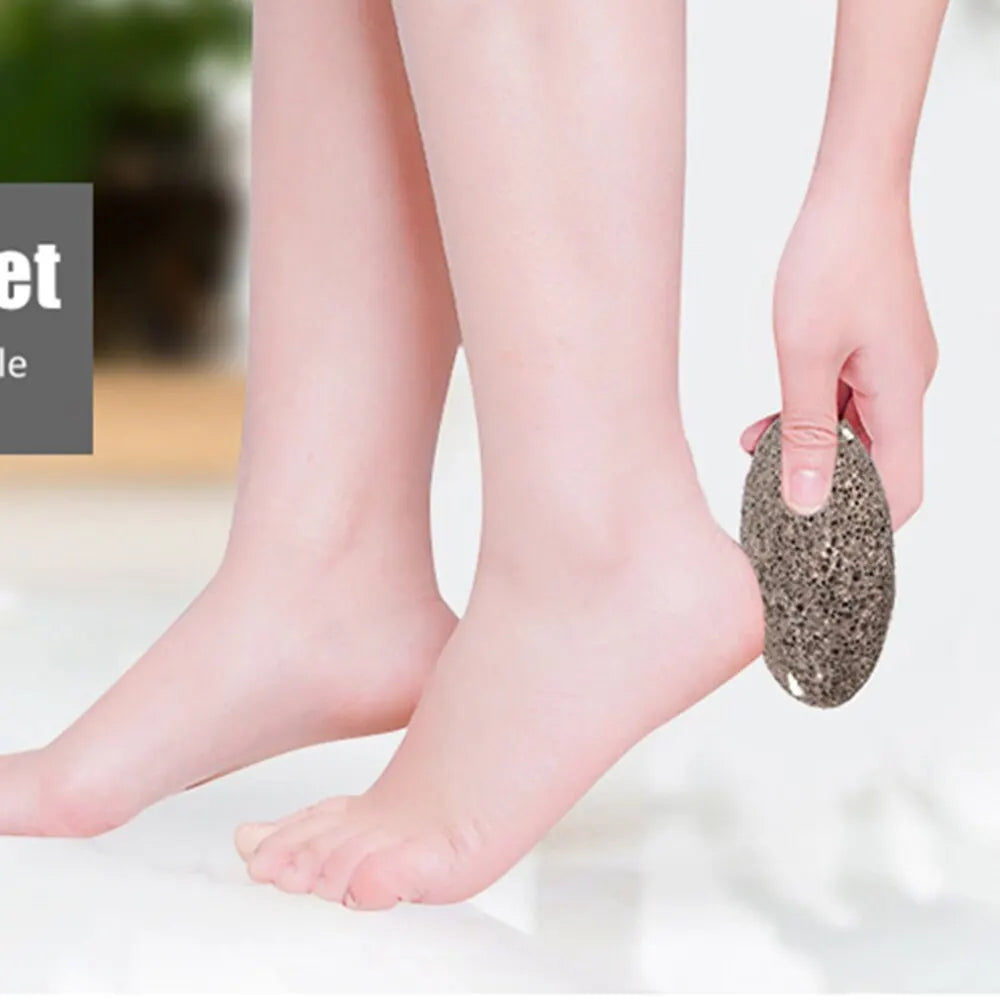 Natural Pumice Stone Foot Scrubber - Pedicure Exfoliation Tool for Removing Calluses and Smoothing Heels, Hands, and Body