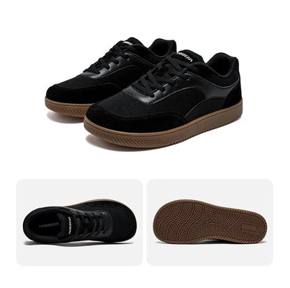 HOBIBEAR Unisex Wide-Toe Sneakers — Minimalist Lace-Up Mesh Casual Shoes, Non-Slip Comfort for Men & Women