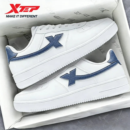Xtep Men's Skateboarding Shoes - Trendy Street Style Low-Top Thick Sole Sneakers for Jogging & Casual Wear