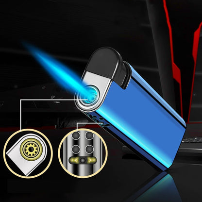 Outdoor Windproof Blue Flame Lighter – Direct Injection Cigarette Lighter for Camping & Smoking Tools (1/50 Pack)
