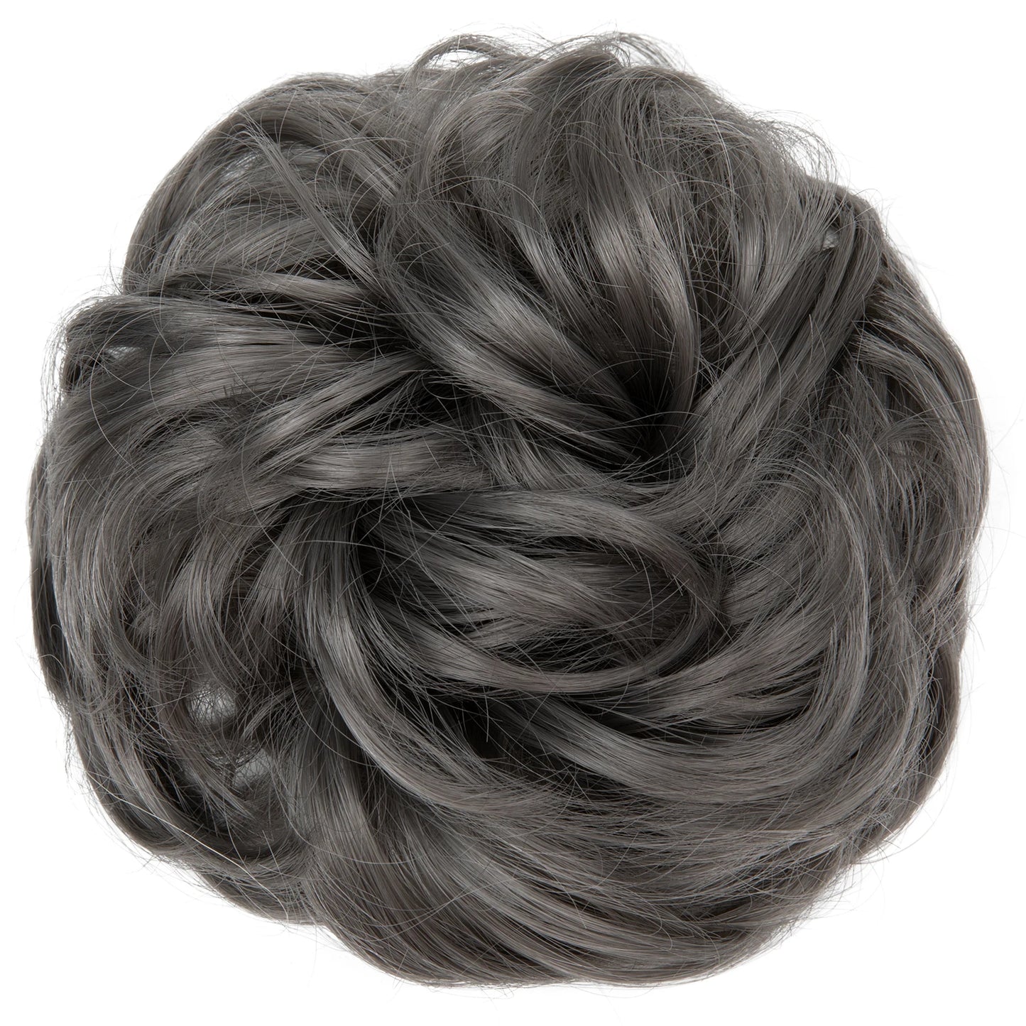 Synthetic Messy Hairpiece Chignon Scrunchie – Blonde & Brown Donut Bun for Women, Elastic Daily Use Hair Extension H9