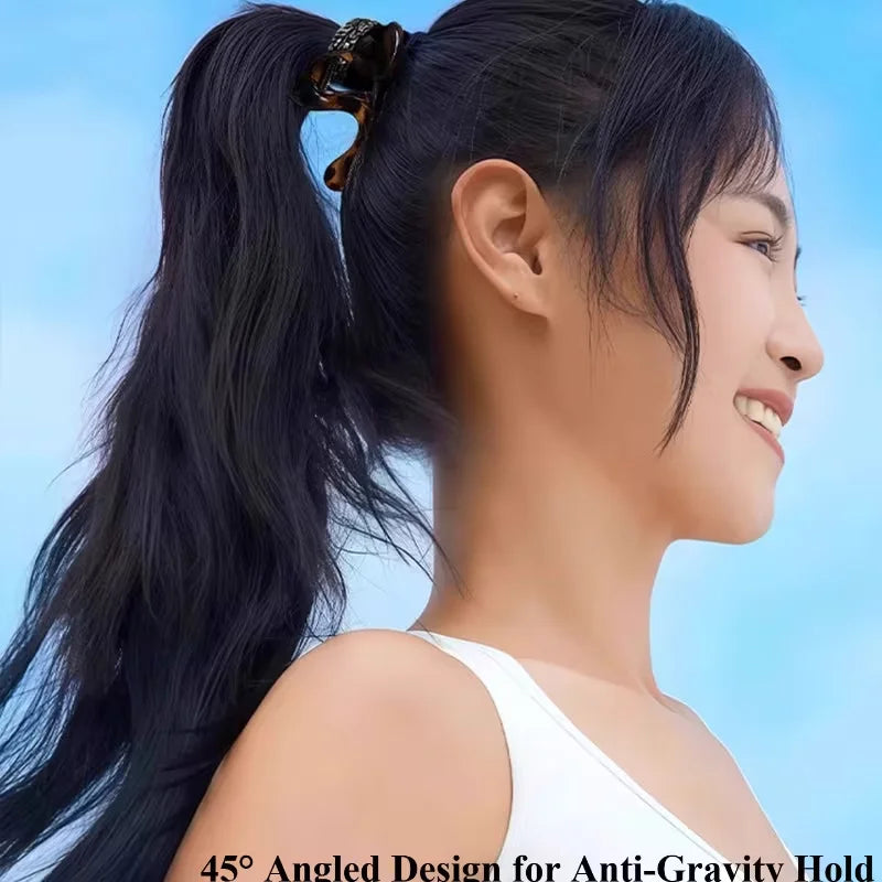 Curved Hair Pins - 2-Piece Elegant High Ponytail Hair Accessories for Women