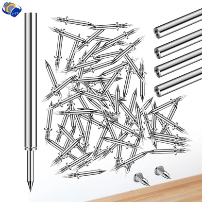 Double Head Seamless Nails – Rust-Proof Metal Skirting Fixing Nails, No-Trace Wood Wall Mounting Hardware Fasteners