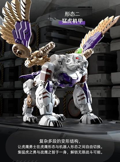 Lijiang Tigerhawk 25.5CM Transformable Action Figure – BW Two Forms Collectible Toy