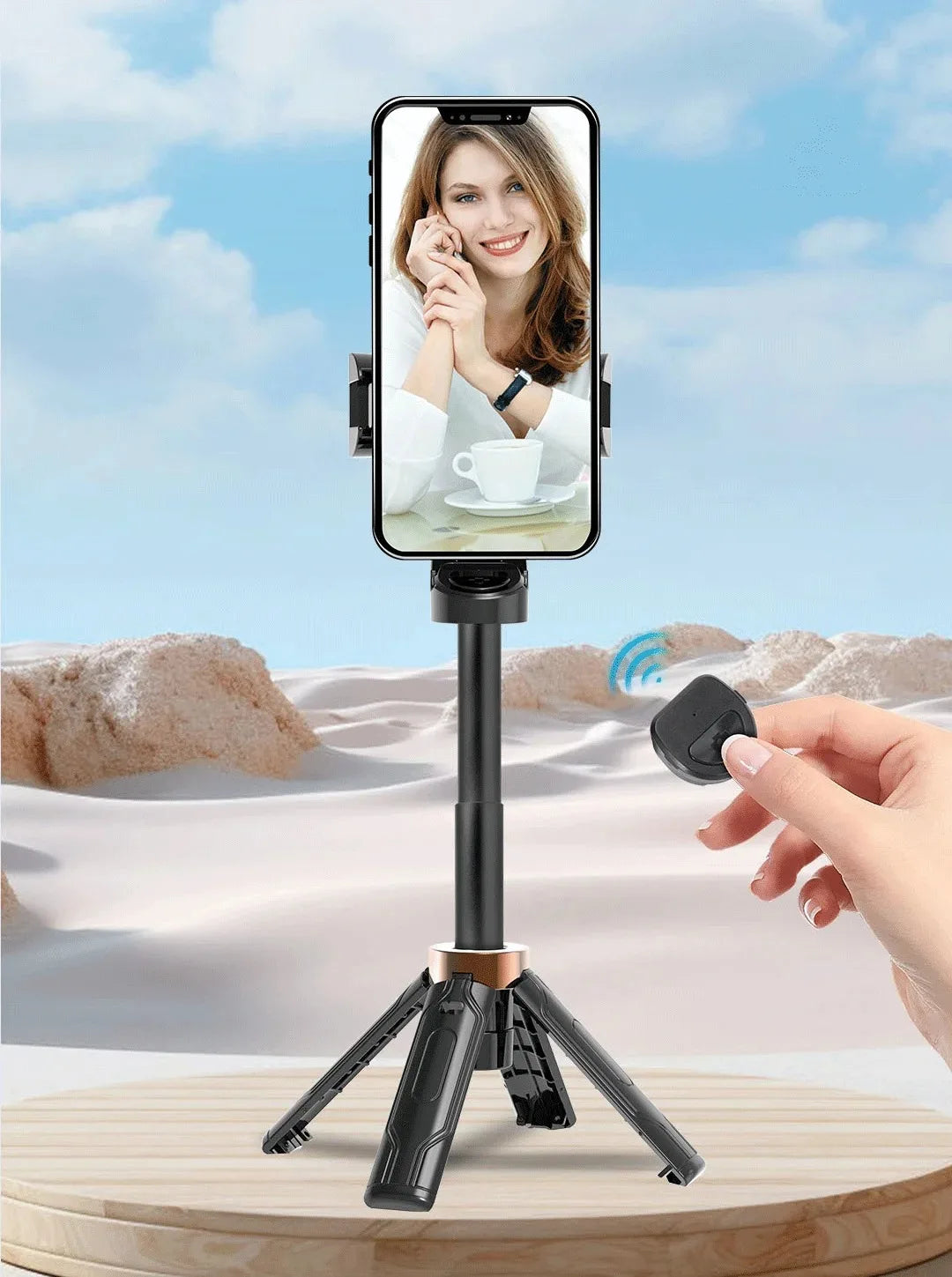 Super Mini Selfie Stick – Portable Phone Holder with Bluetooth Remote for Live Broadcast & Shooting