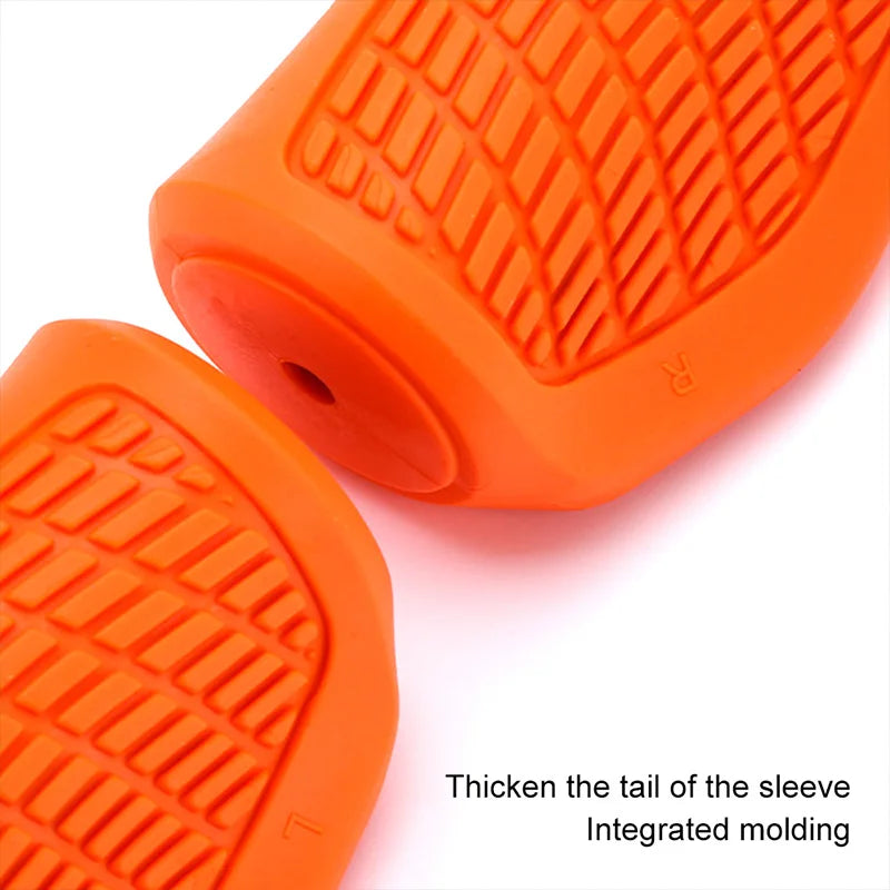 Lock-On Bicycle Handlebar Grips – Soft Rubber MTB Cuffs, 22.2mm Non-Slip Handle Covers for Mountain Bikes