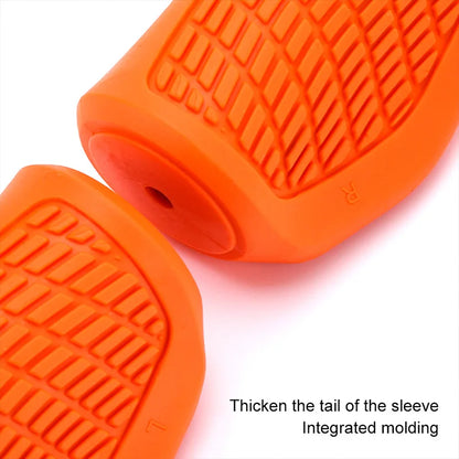 Lock-On Bicycle Handlebar Grips – Soft Rubber MTB Cuffs, 22.2mm Non-Slip Handle Covers for Mountain Bikes