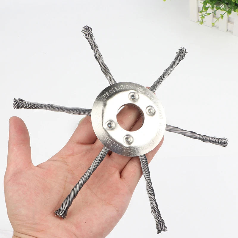 9 Inch Steel Grass Trimmer Head – 3/6 Cutter Brush Cutter Blade Wire Weed Trimmer Attachment for Garden Lawn Power Tool