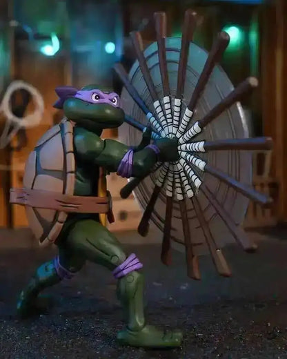 Four New NECA Anime Action Figures – Leonardo Teenage Mutant Ninja Turtles Pizza Club Model Figurines for Toys & Shelf Display