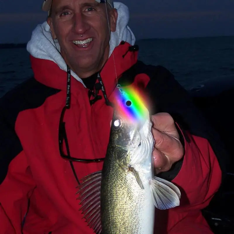 Eye Shape LED Deep Drop Underwater Fishing Lure Light - Mini Attractor Bait for Luminous Fish Lamp