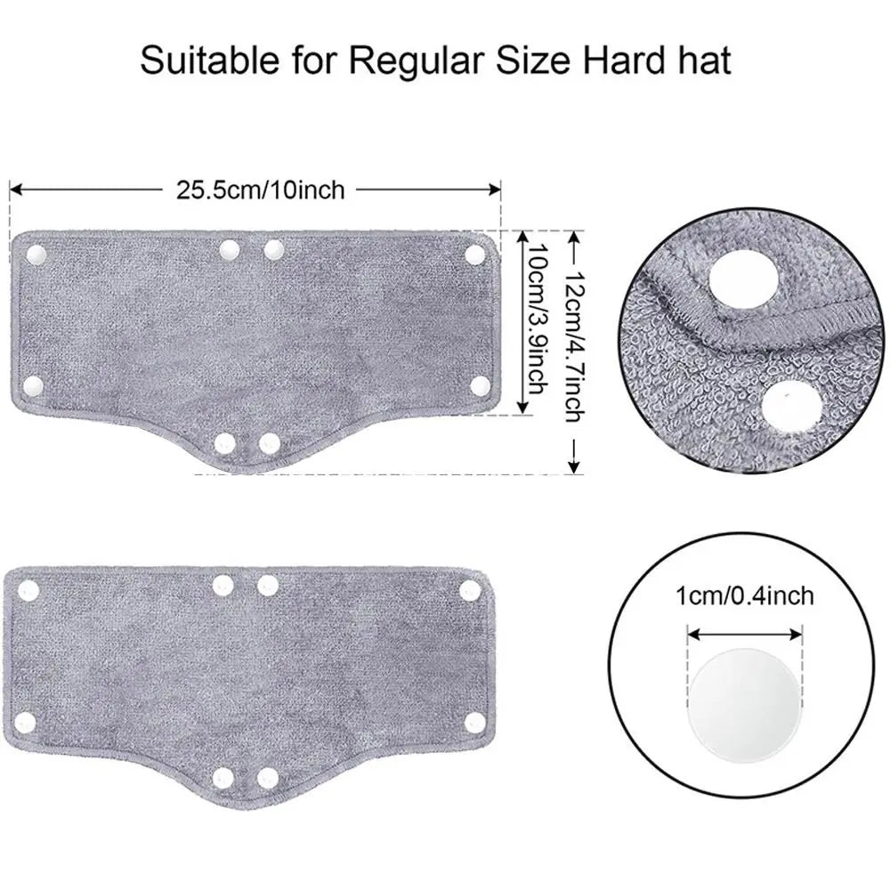 6PCS Outdoor Safety Helmet Lining Pads – Soft Snap-On Sweat Bands for Hard Hats | Summer Workplace Accessories