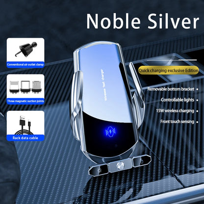 Car Magnetic Cell Phone Holder & Wireless Charger - 360° Rotatable Mount for iPhone 14, Xiaomi, GPS Support