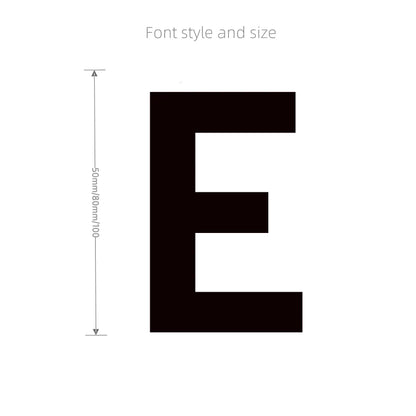 3D Mirror Acrylic Alphabet Wall Stickers – Black English Letters & Numbers for Personalized Door & Room Decor