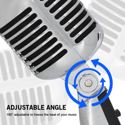 LEUS LAC50-55SH Professional Wired Vintage Microphone – Dynamic Vocal Mic for Live Performance & Karaoke