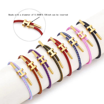 H-Buckle Stainless Steel Rope Bracelet - Multi Functional Fashion Jewelry for Men and Women