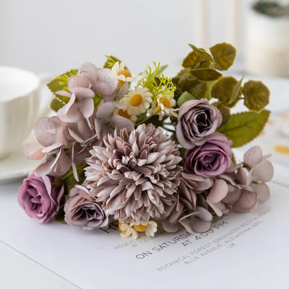 7-Piece Chamomile Faux Flower Arrangement — Flowerpot Ornament & Wedding Accessory