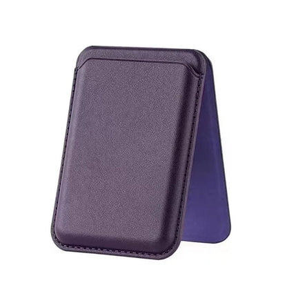 Strong Magnetic Leather Wallet with Hidden Stand – MagSafe Case & Card Holder for iPhone 13, 14, 15 Pro Max