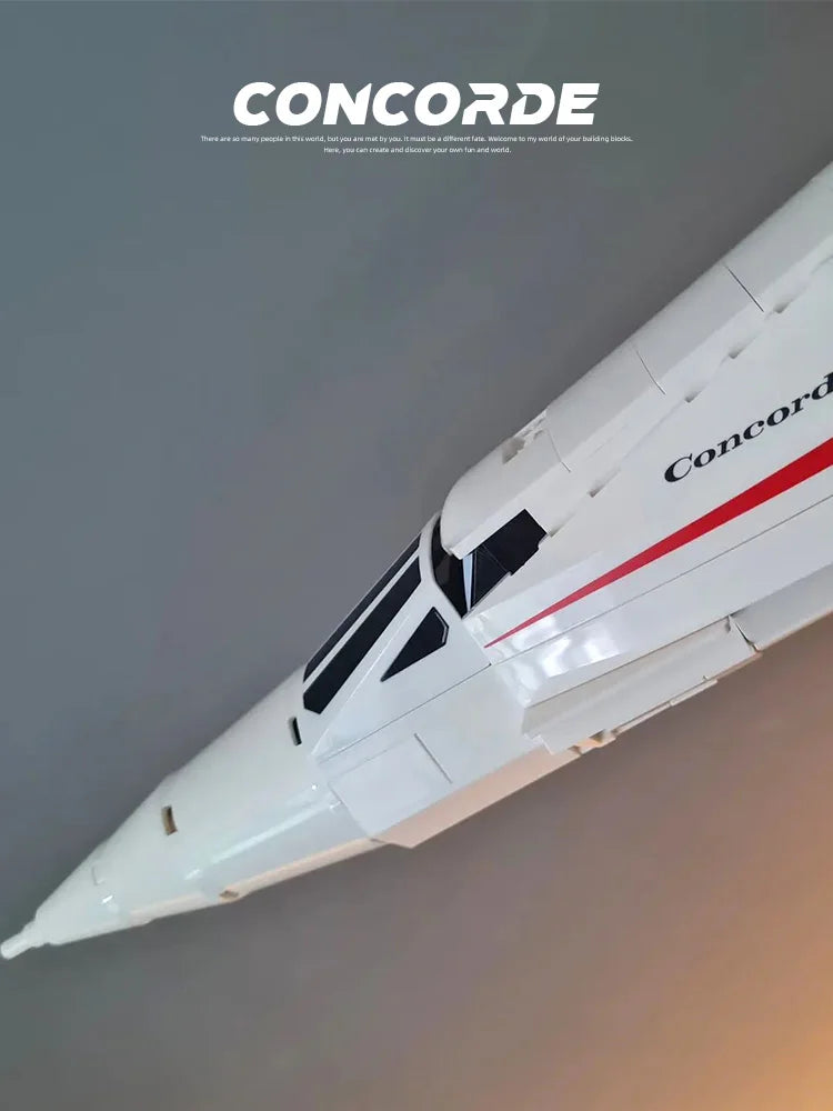 2083PCS Airbus Concorde Building Blocks — World’s First Supersonic Airliner Model, Aviation Shuttle Toy for Kids Christmas Gift