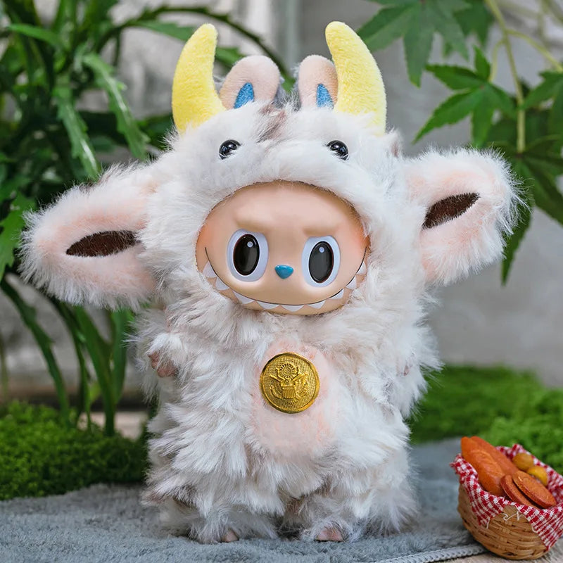17cm Labubu Doll Clothes for V1–V3 Plush Dolls – Cute Skirt Fashion Outfit Set & Accessories Gift